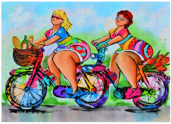 Dikke Dames op de fiets